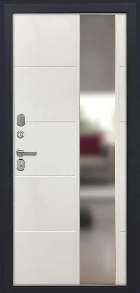 Входная дверь ДвериПРО Термо серебро ФЛЗ-649 Капучино (зеркало) DPRO227846 внутренняя сторона